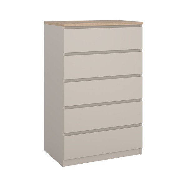 Krēmkrāsas kumode 77x121x50 cm Naia – Tvilum