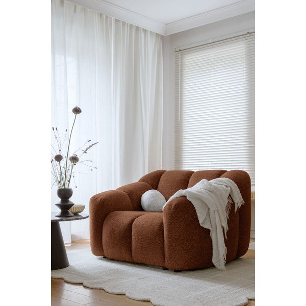 Terakotas oranžs atpūtas krēsls Shell – Miuform-image-3