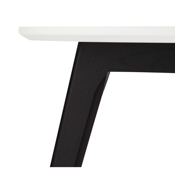 Melnbalts kafijas galdiņš ar ozolkoka kājām Furnhouse Life, Ø 48 cm-image-4