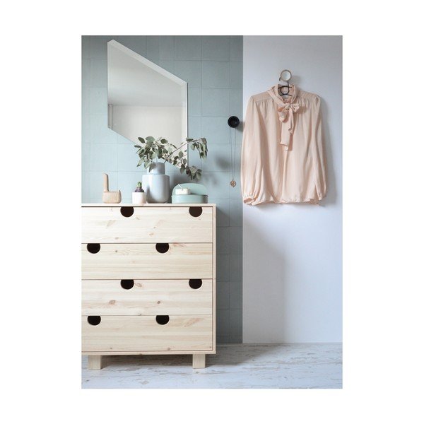 Kumode ar četrām atvilktnēm Karup Design House Natural/White-image-4