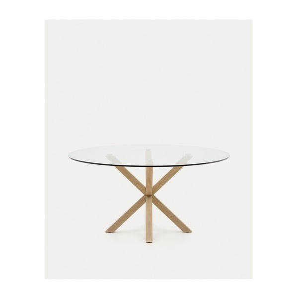 Apaļš ēdamgalds ar stikla galda virsmu ø 150 cm Argo – Kave Home-image-3