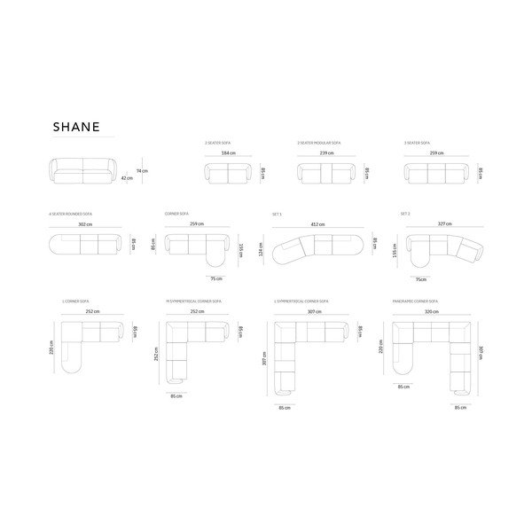 Gaiši pelēks dīvāns 412 cm Shane – Micadoni Home-image-4