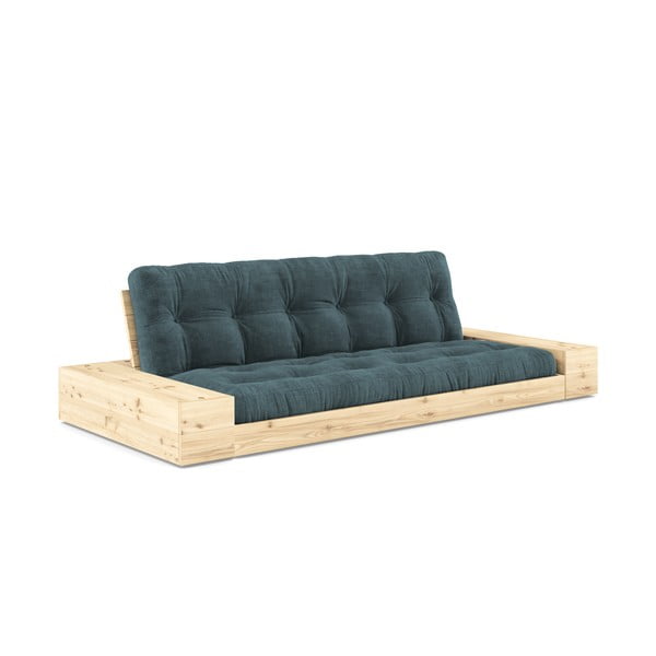 Zils velveta izvelkamais dīvāns 244 cm Base – Karup Design