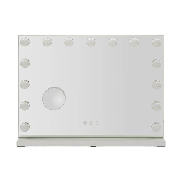 Sienas spogulis ar gaismu/ar plauktu 55x43 cm Hollywood – Mauro Ferretti