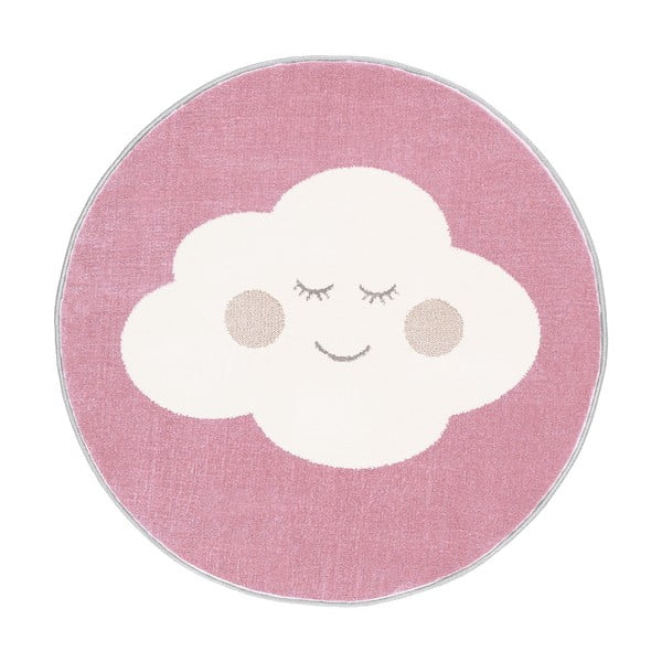 Rozā bērnu paklājs ø 100 cm Soft – FD