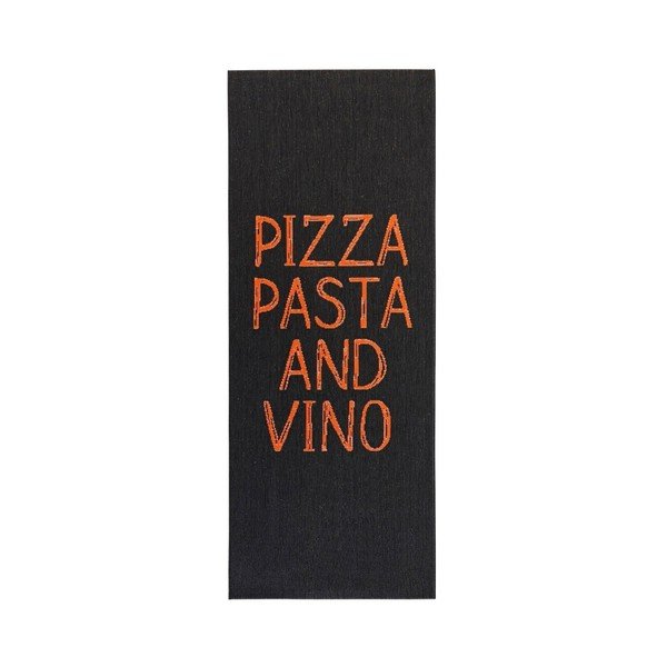 Melns virtuves celiņš Hanse Home Pizza Pasta and Vino, 80 x 200 cm