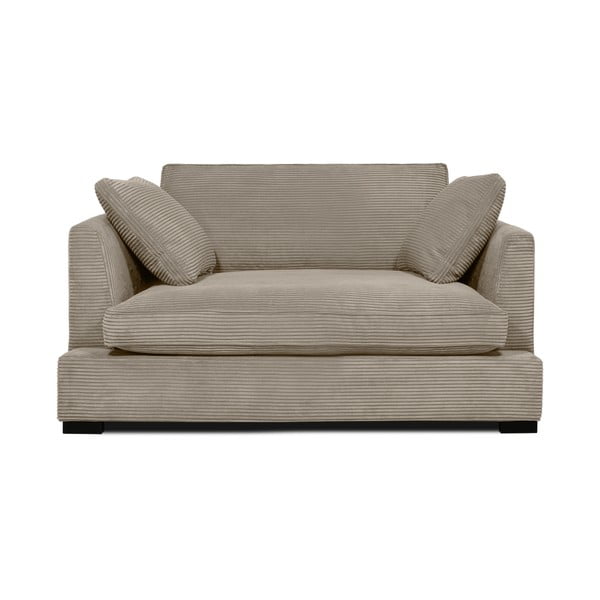 Bēšs velveta dīvāns 132 cm Mobby – Scandic
