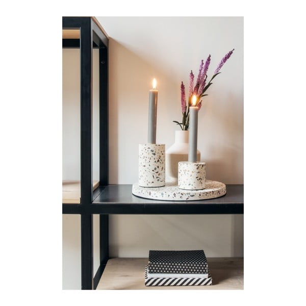 Ar rokām darināts svečturis PT LIVING Terrazzo Trois, augstums 7,5 cm-image-3