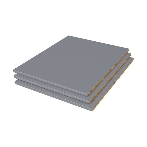 Pelēkas modulārās plauktu sistēmas daļas (3 gab.) Pure – WOOOD-image-1