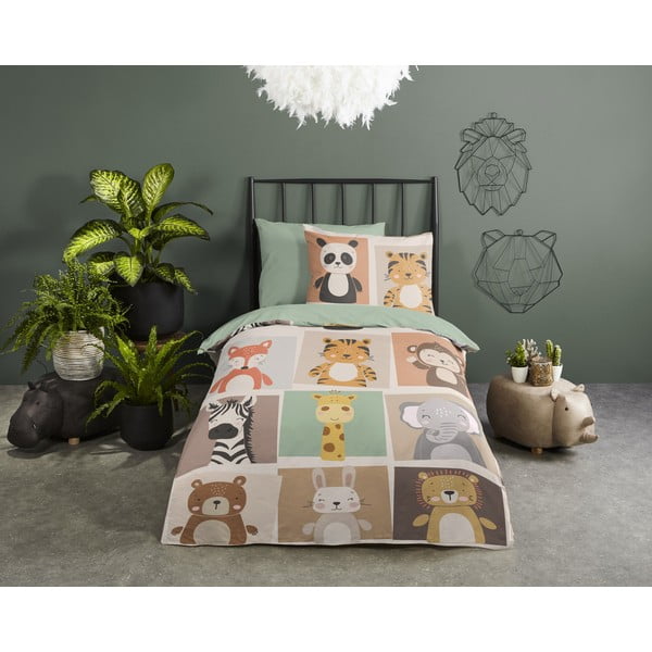 Vienguļamā mikrošķiedras bērnu gultas veļa 140x220 cm Ranger – Good Morning-image-1