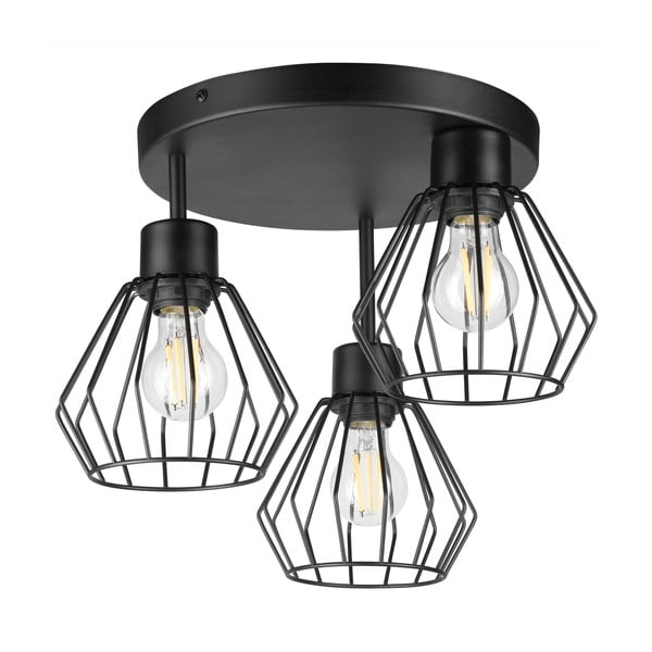 Melna griestu lampa Audrey – LAMKUR