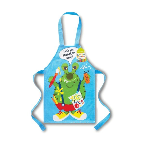 Zils kokvilnas bērnu priekšauts Cooksmart ® Monster-image-1