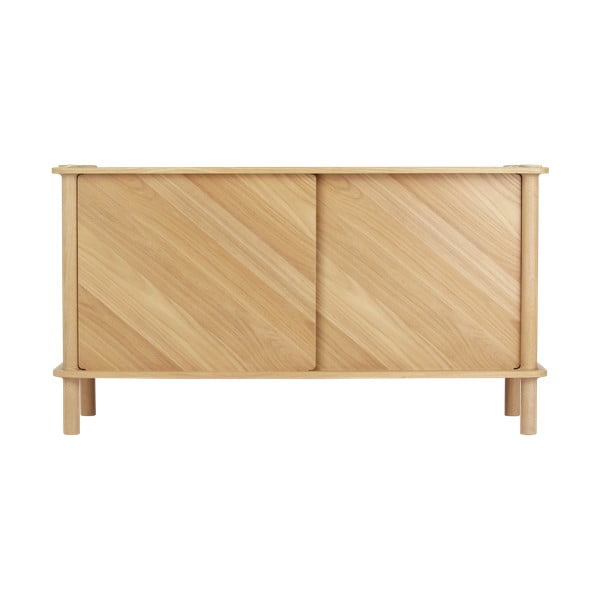 Dabīga toņa ozola masīvkoka kumode ar bīdāmām durvīm 135x73,5x48 cm Italic – UMAGE-image-3