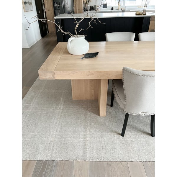 Krēmkrāsas vilnas paklājs 200x300 cm Calisia M Grid Prime – Agnella-image-2