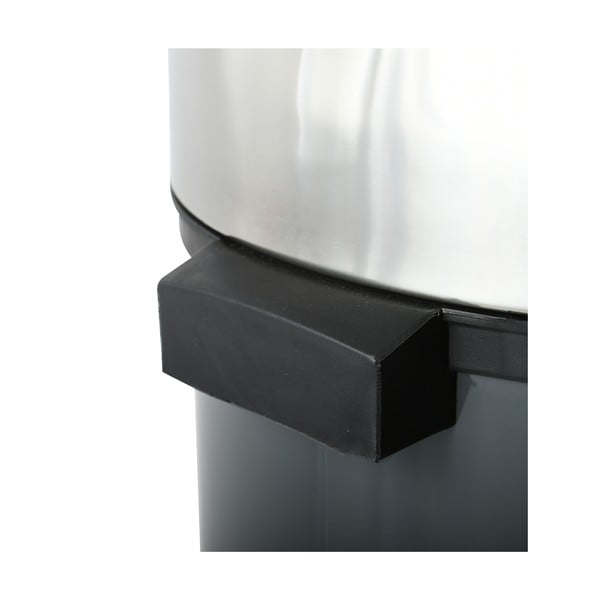 Tumši pelēka ar pieskārienu atverama tērauda atkritumu tvertne 30 l – MSV-image-4