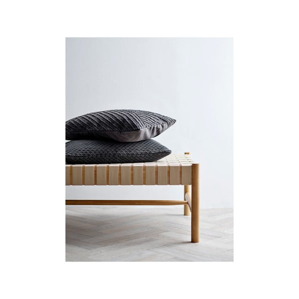 Tumši pelēks kokvilnas spilvens Södahl Diagonal, 40 x 60 cm-image-2