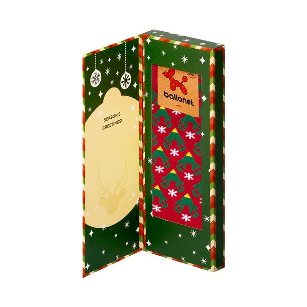 Zeķes Ballonet Season´s Greetings Socks Card with Caribou, 36-40 izmērs-image-3