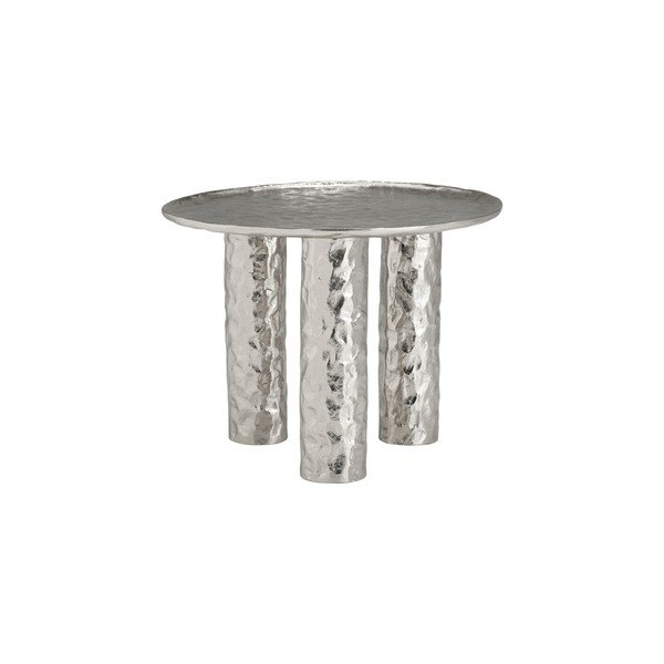 Sudraba krāsas alumīnija apaļš žurnālgaldiņš ø 60 cm Art – Ellos Home-image-2