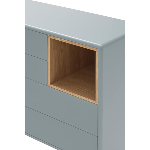 Zila/pelēka zema kumode 90x90 cm Corvo – Teulat-image-4