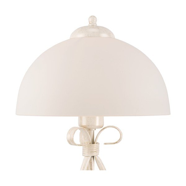 Balta galda lampa ar stikla abažūru (augstums 43 cm) Adelle – LAMKUR-image-4