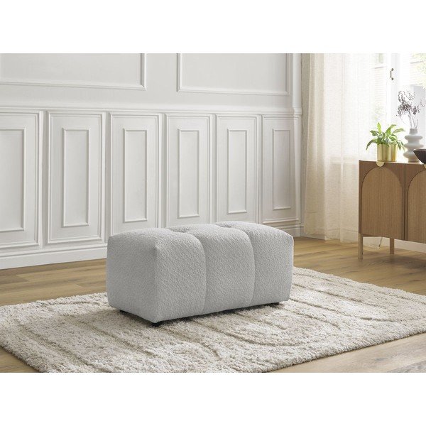 Gaiši pelēks kāju soliņš no buklē auduma Roxelane – Bobochic Paris-image-1