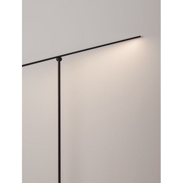 Matēti melna metāla LED stāvlampa ar saliekamu konstrukciju/ar regulējamu spilgtumu (augstums 144 cm) Tenso – Nova Luce-image-2