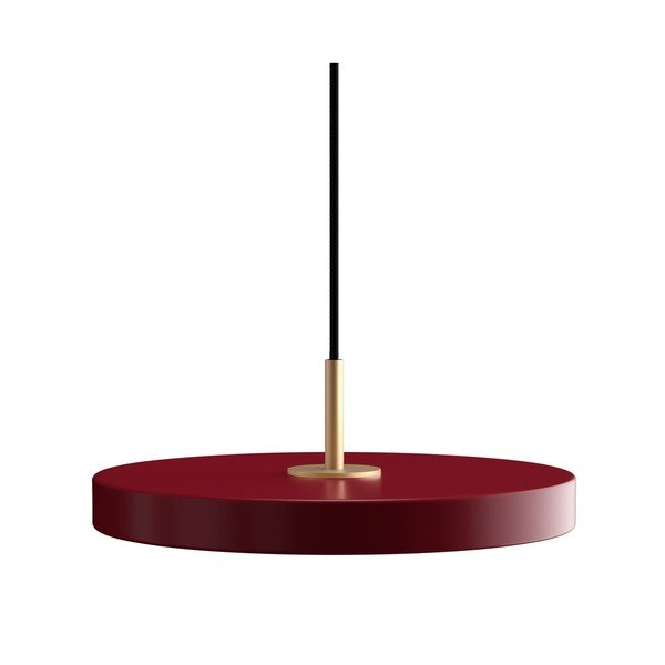 Sarkana metāla LED piekaramā lampa ar regulējamu spilgtumu un metāla abažūru ø 31 cm Asteria Plus – UMAGE