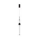 Matēti melna keramikas LED piekaramā lampa ar regulējamu spilgtumu ar akrila stikla abažūru ø 8 cm Stalactite – Nova Luce