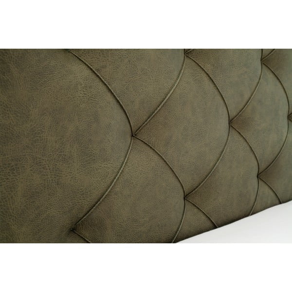 Zaļa polsterēta divvietīga gulta ar veļas kasti ar redelēm 180x200 cm San Remo – Meise Möbel-image-1