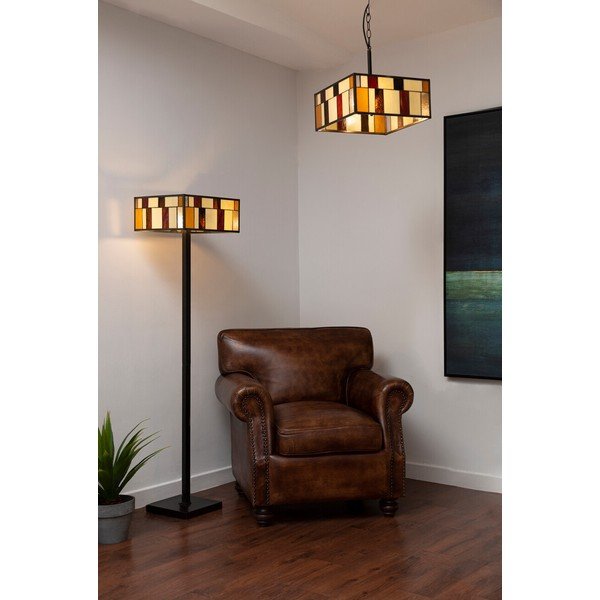 Metāla piekaramā lampa ar stikla abažūru Waldorf – Premier Housewares-image-1