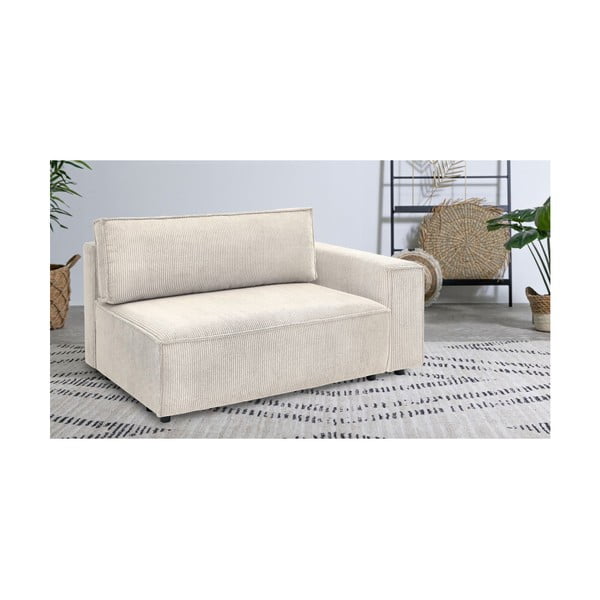 Krēmkrāsas velveta modulārais dīvāns (ar labo stūri) Nihad modular – Bobochic Paris-image-1