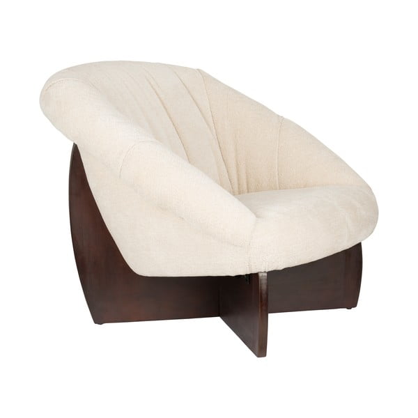 Bēšs atpūtas krēsls no buklē auduma Emilius – Dutchbone