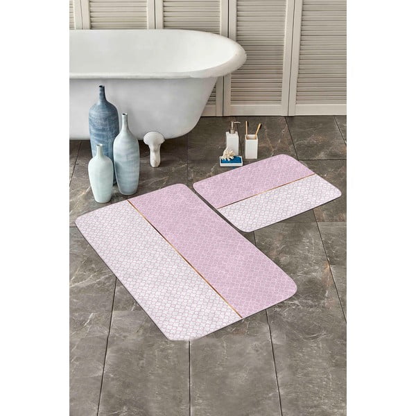Rozā vannas istabas paklājiņi (2 gab.) 60x100 cm – Mila Home-image-3