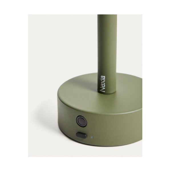 Zaļa metāla LED galda lampa (augstums 30 cm) Bow – Kave Home-image-4