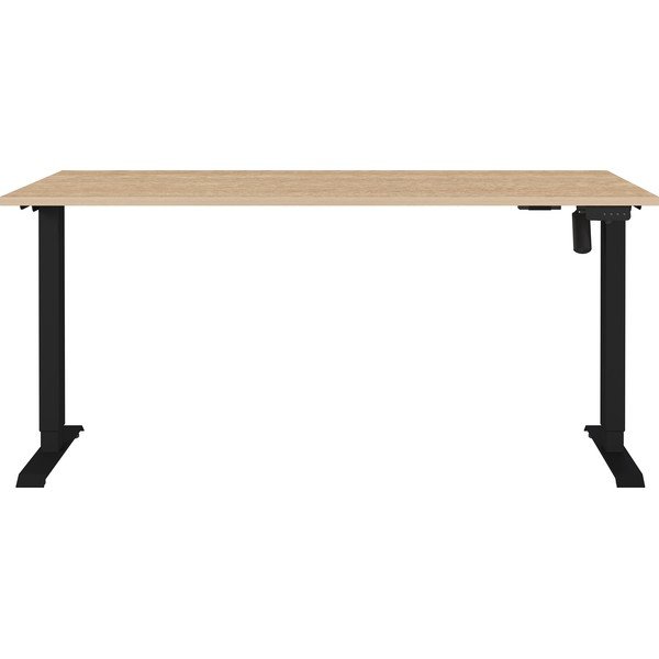 Regulējams darba galds ar elektriski regulējamu augstumu ar ozolkoka imitācijas galda virsmu 80x160 cm Boras – Germania-image-1