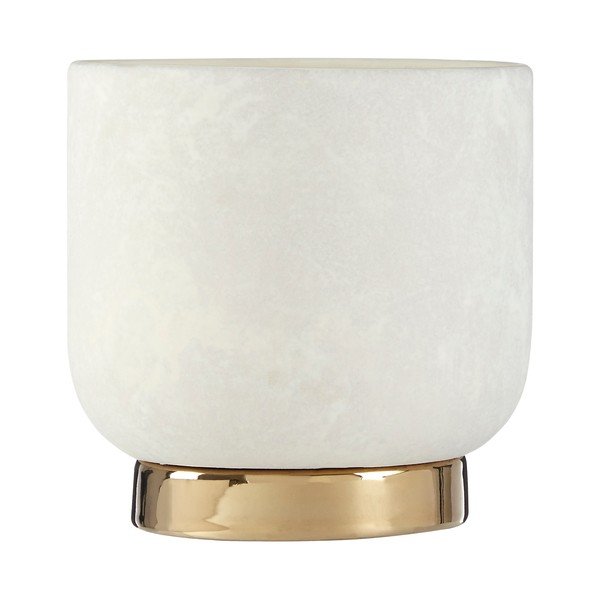 Keramikas puķu pods baltā un zelta krāsā Premier Housewares Callie, ø 16 cm-image-1