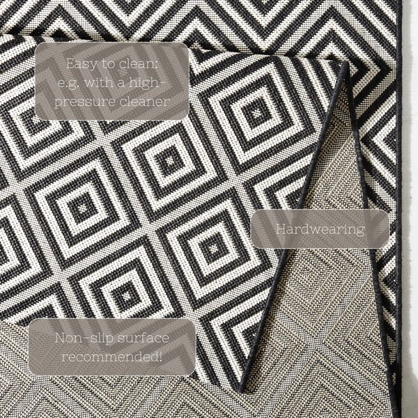 Melnbalts āra paklājs NORTHRUGS Karo, 200 x 290 cm-image-4