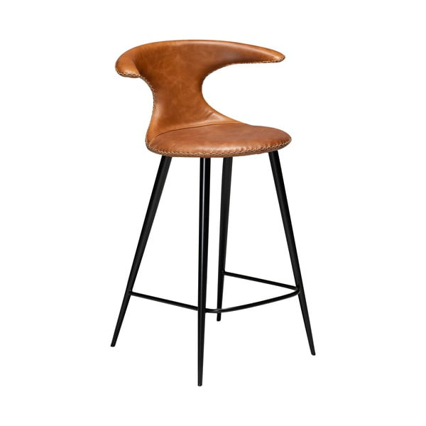 Konjaka brūns ādas bāra krēsls DAN-FORM Denmark, augstums 90 cm