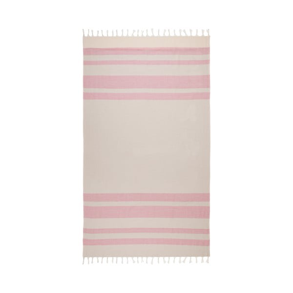 Bēšs un rozā hamama dvielis Begonville Form, 95 x 175 cm