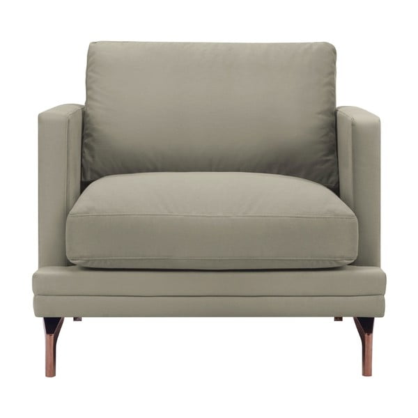Windsor & Co Sofas Jupiter smilškrāsas krēsls ar zelta roku balstu