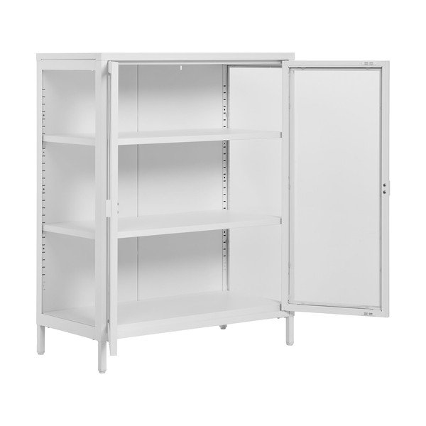 Balta metāla vitrīna 80x101 cm Brisbane – House Nordic-image-2