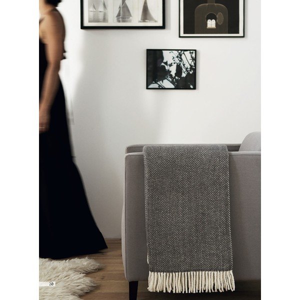 Zils pleds ar kokvilnu Euromant Skyline, 140 x 180 cm-image-3