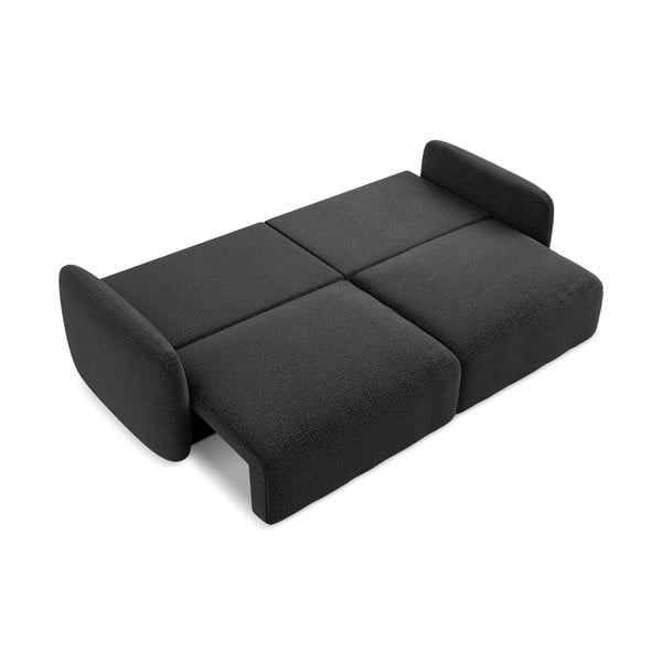 Melns salokāms/ar uzglabāšanas vietu dīvāns 238 cm Kalena – Makamii-image-4