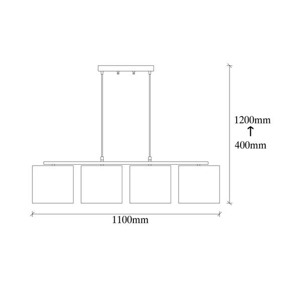 Melna piekaramā lampa ar auduma abažūru Baston – Opviq lights-image-2