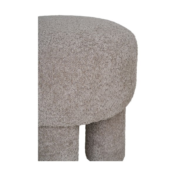 Gaiši pelēks pufs no buklē auduma Perth – House Nordic-image-3