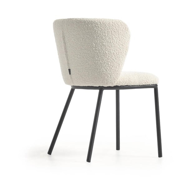 Balts polsterēts ēdamistabas krēsls Ciselia – Kave Home-image-4