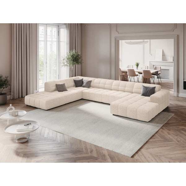 Krēmkrāsas stūra dīvāns (ar kreiso stūri/U veida) Chicago – Cosmopolitan Design-image-1