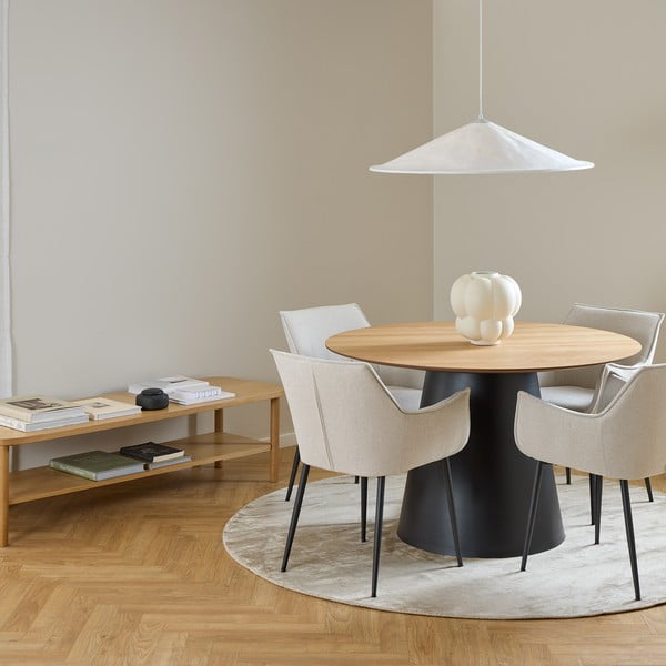 Krēmkrāsas polsterēts ēdamistabas krēsls Bonita – Actona-image-1