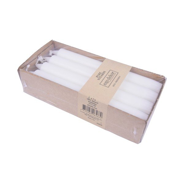 8 baltu garo sveču komplekts Ego Dekor ED, degšanas laiks 7 h-image-2