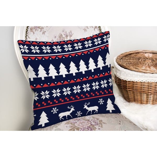 Spilvendrāna ar Ziemassvētku motīvu 43x43 cm – Mila Home-image-2